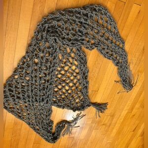 Handmade Gray Crochet Shawl